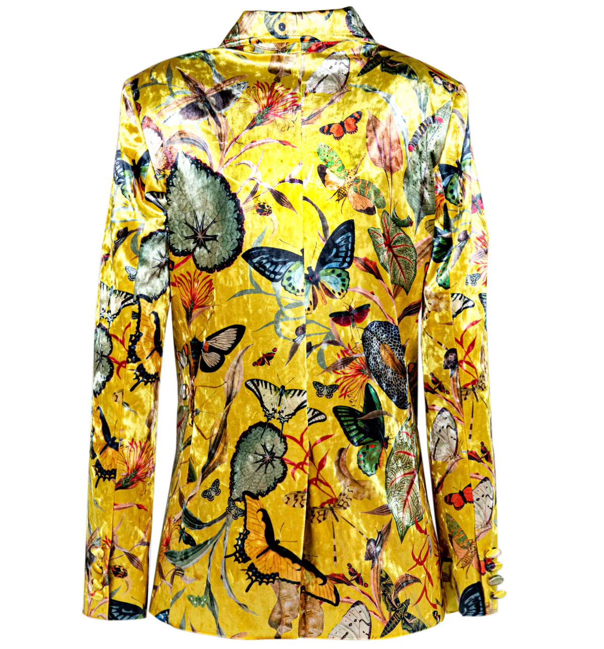 Blazer Yellow Butterfly Velvet