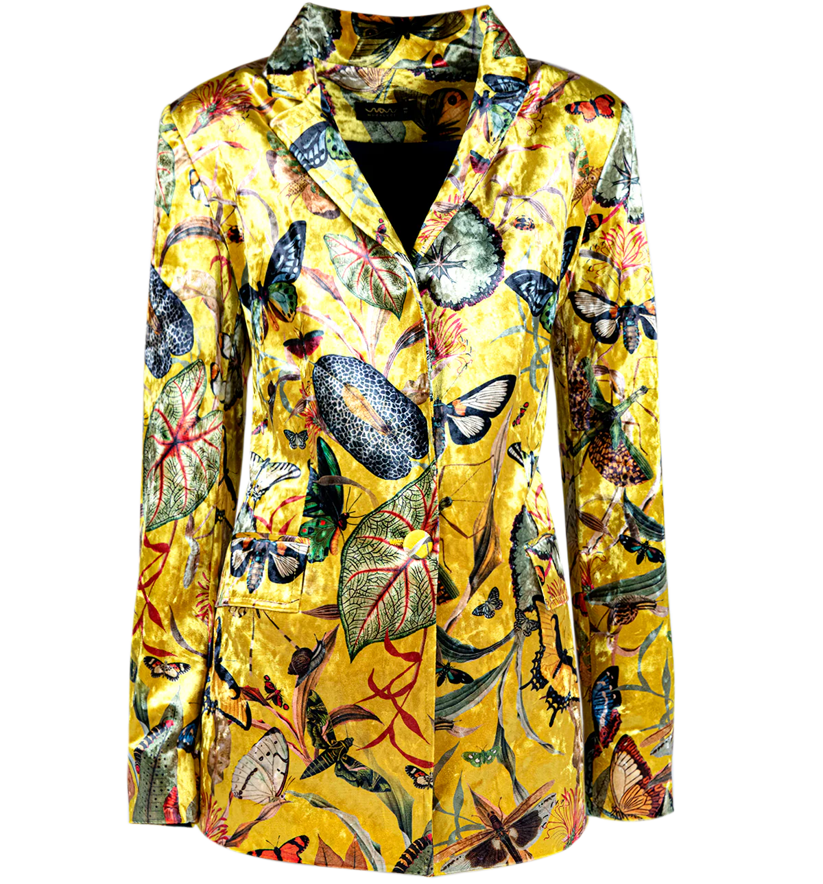 Blazer Yellow Butterfly Velvet