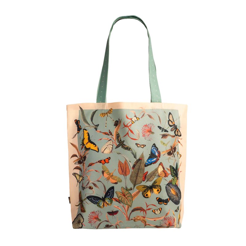 Aqua Butterfly Tote Bag