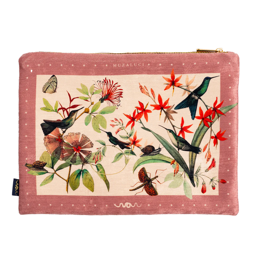 Hand Bag Pink Hummingbid