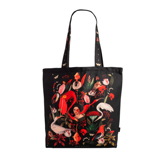 Red Jungle Tote Bag