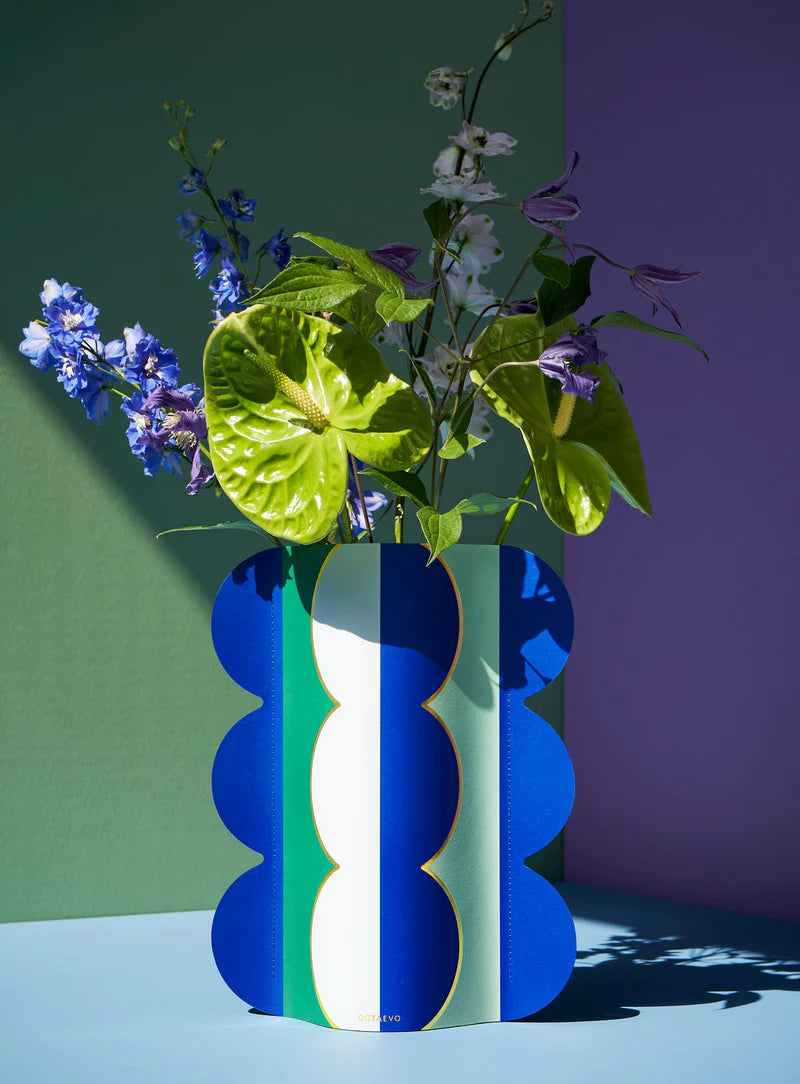 Riviera Wave Paper Vase